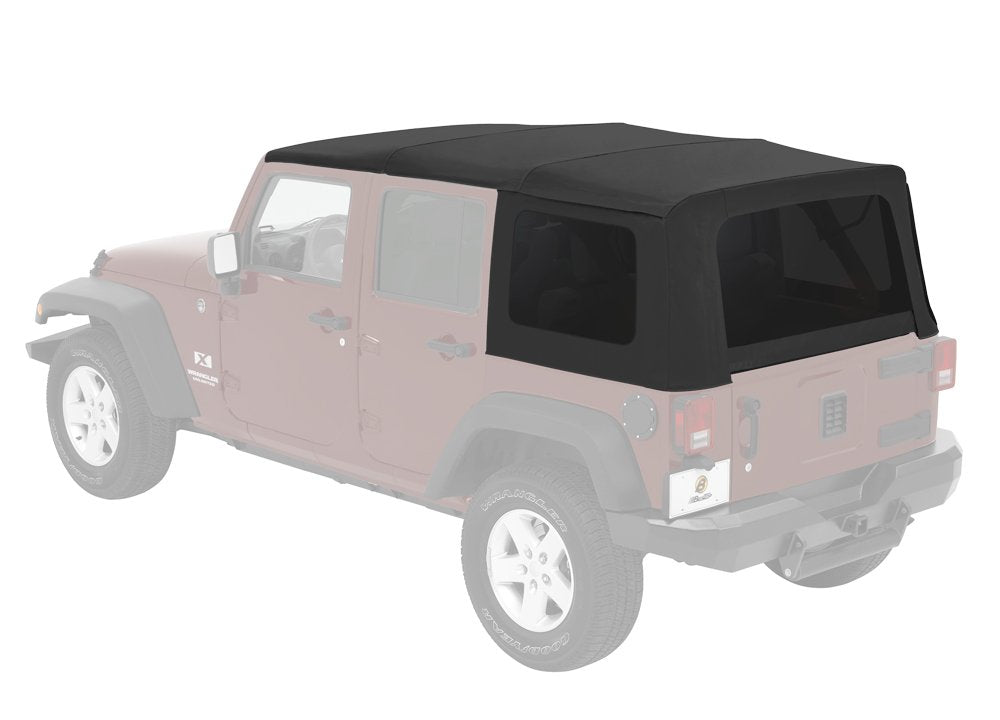 BESTOP 54823-17 Bestop Supertop Black Twill 5482317 for Jeep Wrangler JK 4-Door 2007-2018