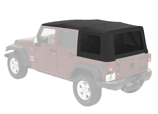 BESTOP 54823-17 Bestop Supertop Black Twill 5482317 for Jeep Wrangler JK 4-Door 2007-2018