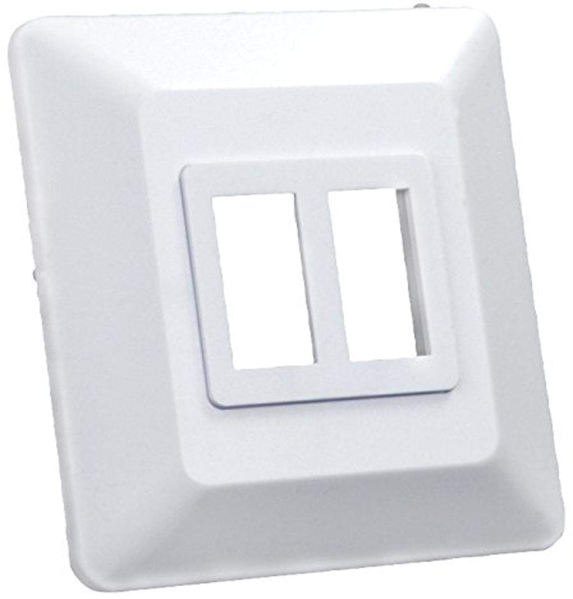 JR PRODUCTS 13615 JR Products 13615 Switch Base and Face Plate - Double,White