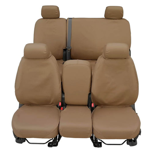 Covercraft SS3259PCTP Covercraft Custom-Fit Front Bench SeatSaver Seat Covers - Polycotton Fabric, Taupe
