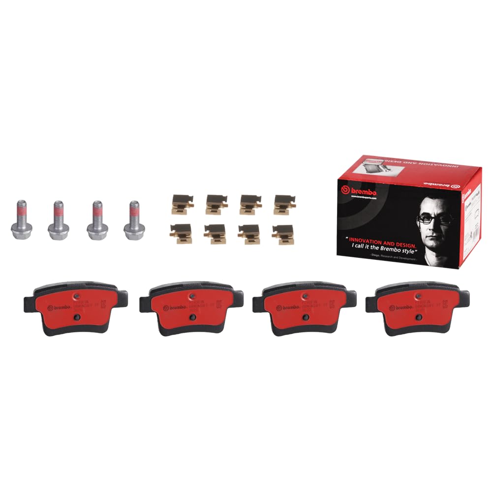 BREMBO P24063N Brembo P24063N Premium Ceramic Rear Disc Brake Pad Set EMGRAND/ENGLON/FORD/FORD (CHANGAN)/FORD USA/JAGUAR OE# 1356392