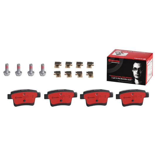 BREMBO P24063N Brembo P24063N Premium Ceramic Rear Disc Brake Pad Set EMGRAND/ENGLON/FORD/FORD (CHANGAN)/FORD USA/JAGUAR OE# 1356392