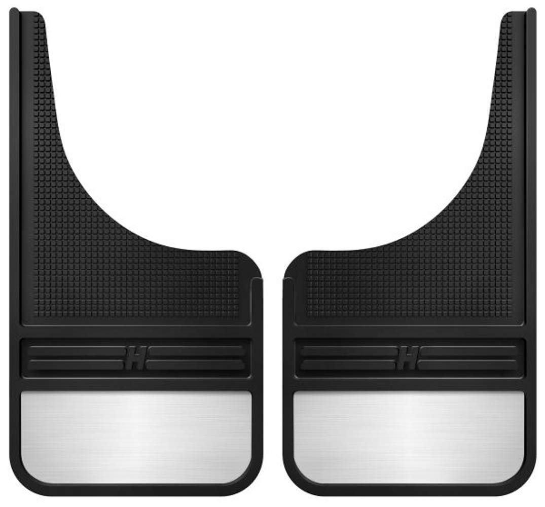 Husky Liners 55001 Husky Liners Universal Muddog Mud Flaps – Rubber Front Mud Flaps - 12" w/Weight - Black – 55001
