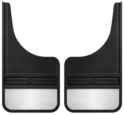 Husky Liners 55001 Husky Liners Universal Muddog Mud Flaps – Rubber Front Mud Flaps - 12" w/Weight - Black – 55001