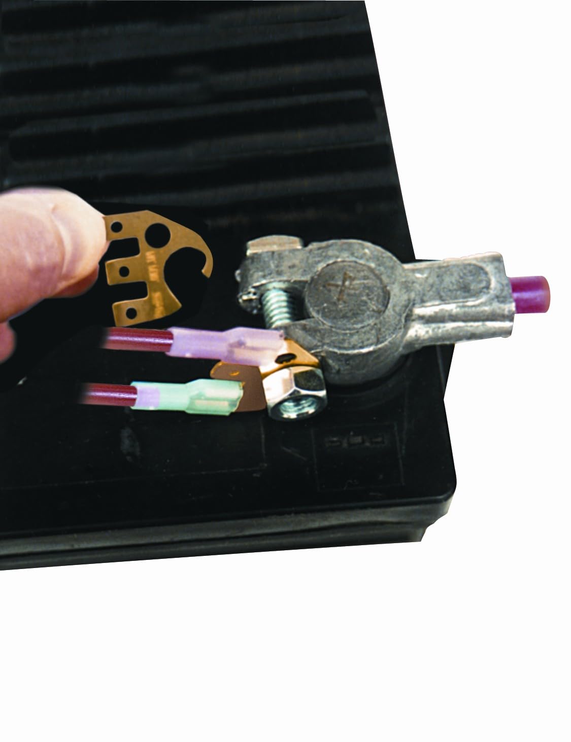 WIRTHCO 30703 Battery Doctor WirthCo Patented Top Post Tap Terminal and Frame Ground Kit with 3 Slip-On Terminals, Blue Yellow Red (30703)