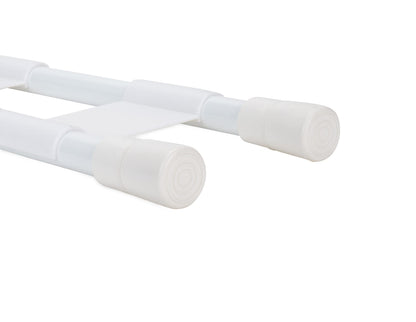 CAMCO 44093 Camco 17" Double RV Refrigerator Bar -Holds Food and Drinks in Place During Travel - Prevents Messy Spills - Spring Loaded and Extends Between 10" and 17" - White (44093)