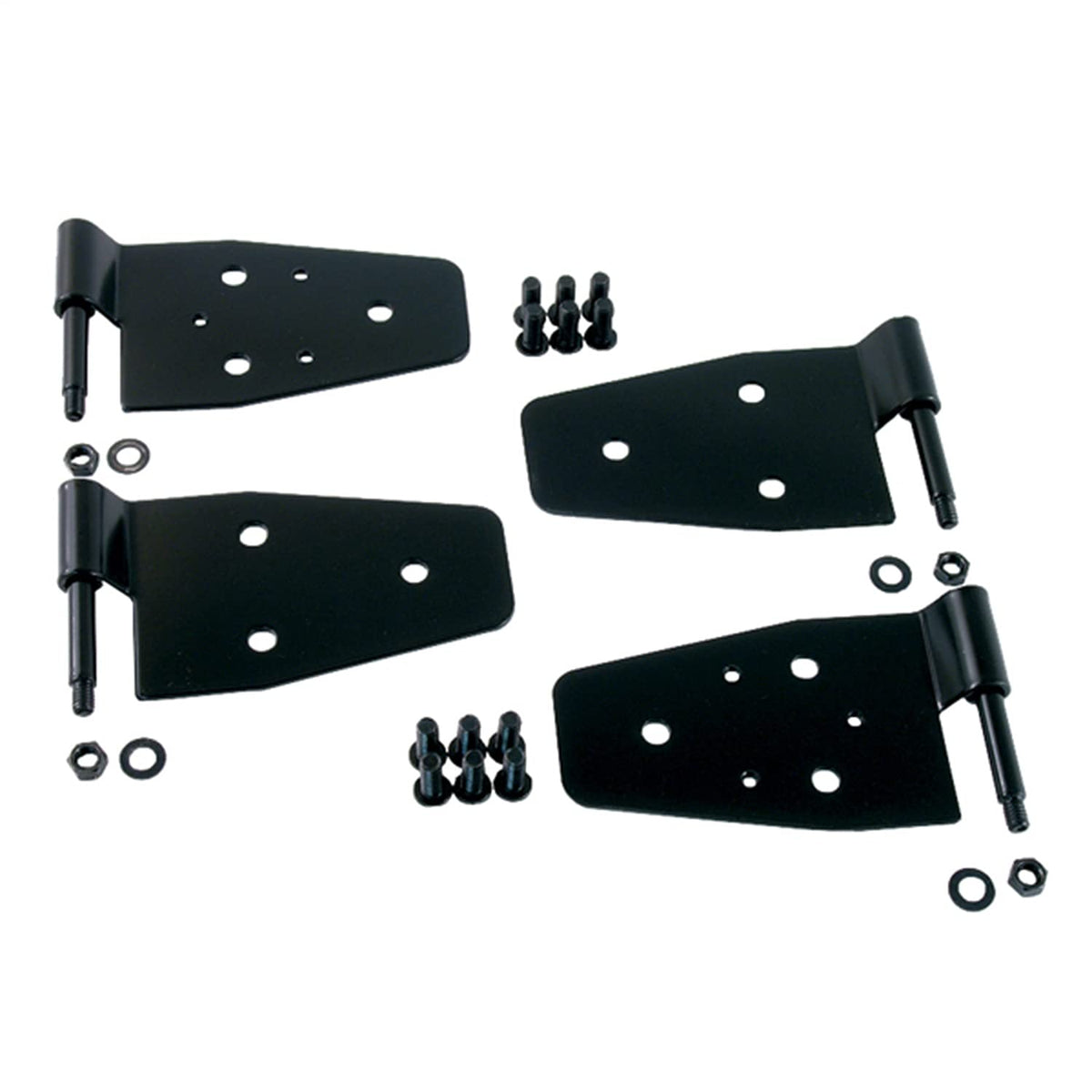 RUGGED RIDGE 11202.01 Rugged Ridge Door Hinge Kit for Jeep Wrangler YJ/TJ/LJ | Steel, Black | 11202.01 | Fits 1987-1995 Jeep Wrangler YJ; 1997-2006 Jeep Wrangler TJ; 2004-2006 Jeep Wrangler LJ