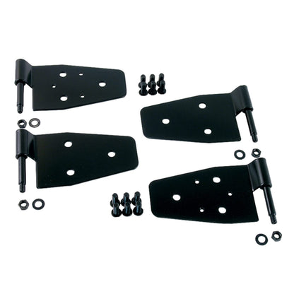 RUGGED RIDGE 11202.01 Rugged Ridge Door Hinge Kit for Jeep Wrangler YJ/TJ/LJ | Steel, Black | 11202.01 | Fits 1987-1995 Jeep Wrangler YJ; 1997-2006 Jeep Wrangler TJ; 2004-2006 Jeep Wrangler LJ