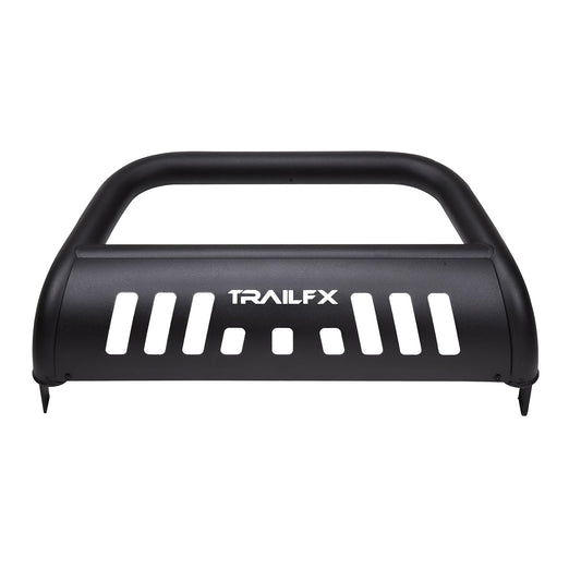 TRAILFX B0046T Trailfx Bull Bar B0046T, 3 Inch Diameter, Powder Coated, Titanium Black, with Skid Plate/Holes for Optional Lighting, 6-1/2 Inch Max Light/ 20 Inch Max Light Bar, Fits 2024-2025 Toyota Land Cruiser