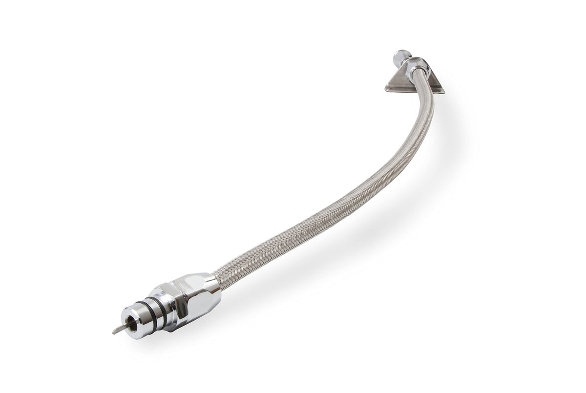 MR GASKET 9704G Mr. Gasket 9704G Automatic Transmission Dipstick & Tube - Braided Stainless Steel