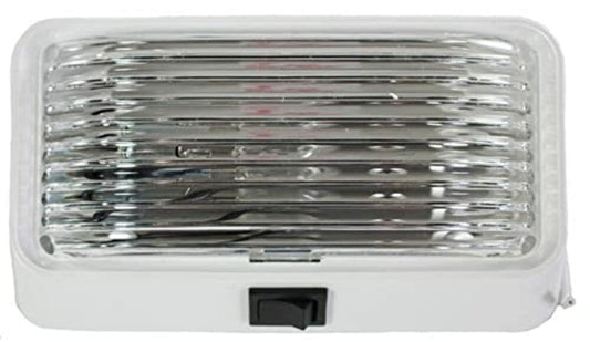 ARCON 18104 Arcon 18104 12V Universal Porch/Utility Light with Clear Lens, White Base and Switch