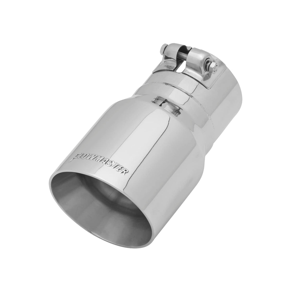 FLOWMASTER 15377 Flowmaster 15377 Exhaust Tip 4 Inch Angle Cut Polished 304 Stainless Steel Fits 3 Inch Tubing Clamp On