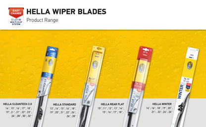HELLA 358112921 Hella OE Quality 12 Inch All Seasons Streak-Free Rubber Rear Wiper Blade fits select Domestic, Asian and European vehicles / 9XW398114012T