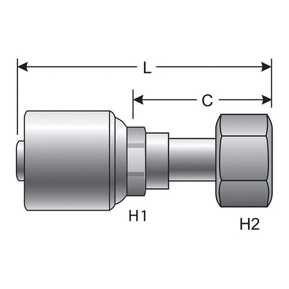 Gates G25230-1216 HYDRAULIC COUPLING-MEGACRIMP