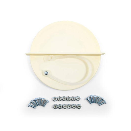 CAMCO 40533 Camco Lid Replacement Cap Kit Tank Cover with 2 Caps Included and Lanyards for Outdoor Spaces, Patio, Garden, and Lawn Use, Beige