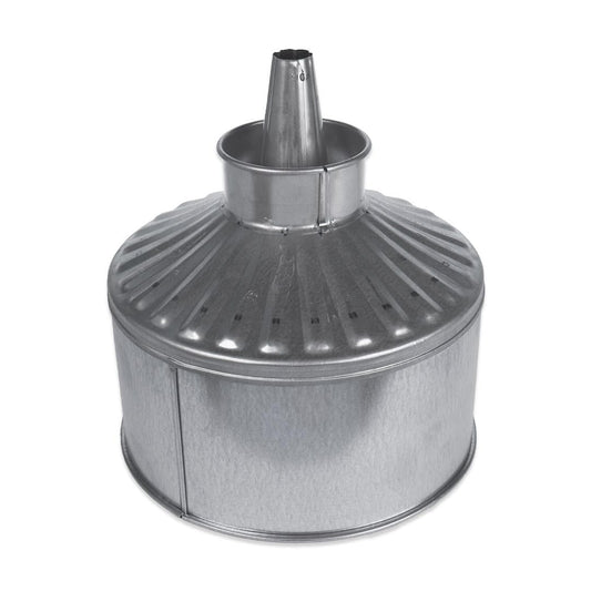 WIRTHCO 94469 Funnel King 94469 12 Qt Fluted Galvanized Funnel W/Skirt & Screen - 11" Center Spout, Multi
