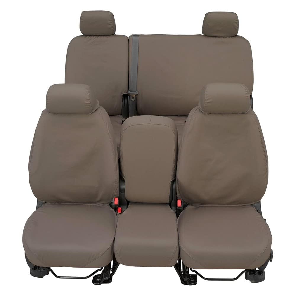 COVERCRAFT SS2394PCCT Covercraft Custom-Fit Front Bucket SeatSaver Seat Covers - Polycotton Fabric, Misty Grey
