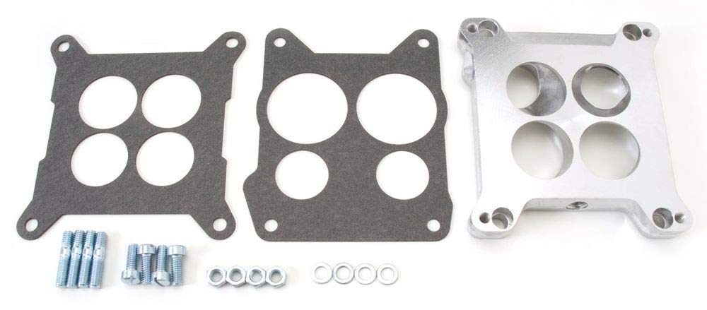 EDELBROCK 2696 Edelbrock 2696 Four-Hole Square-Bore to Spread-Bore Carburetor Adapter, Multi, One Size