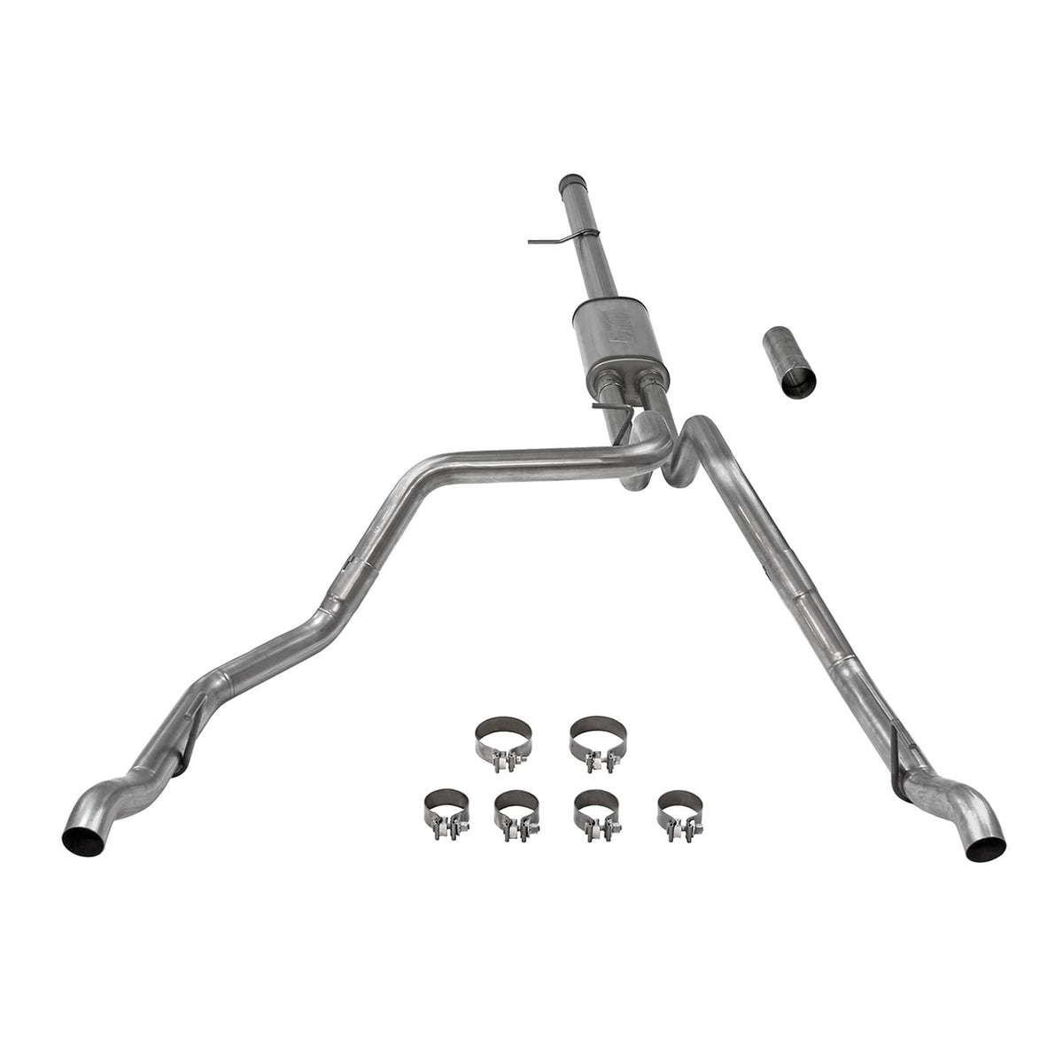 FLOWMASTER 717890 Flowmaster 717890 FlowFX Cat-Back Exhaust Kit 3.5 Inch Dual 2.5 Inch Tailpipes 409 Stainless Steel Compatible with 2019-2023 Chevy Silverado GMC Sierra 1500 6.2L 2/4WD and all Wheelbases