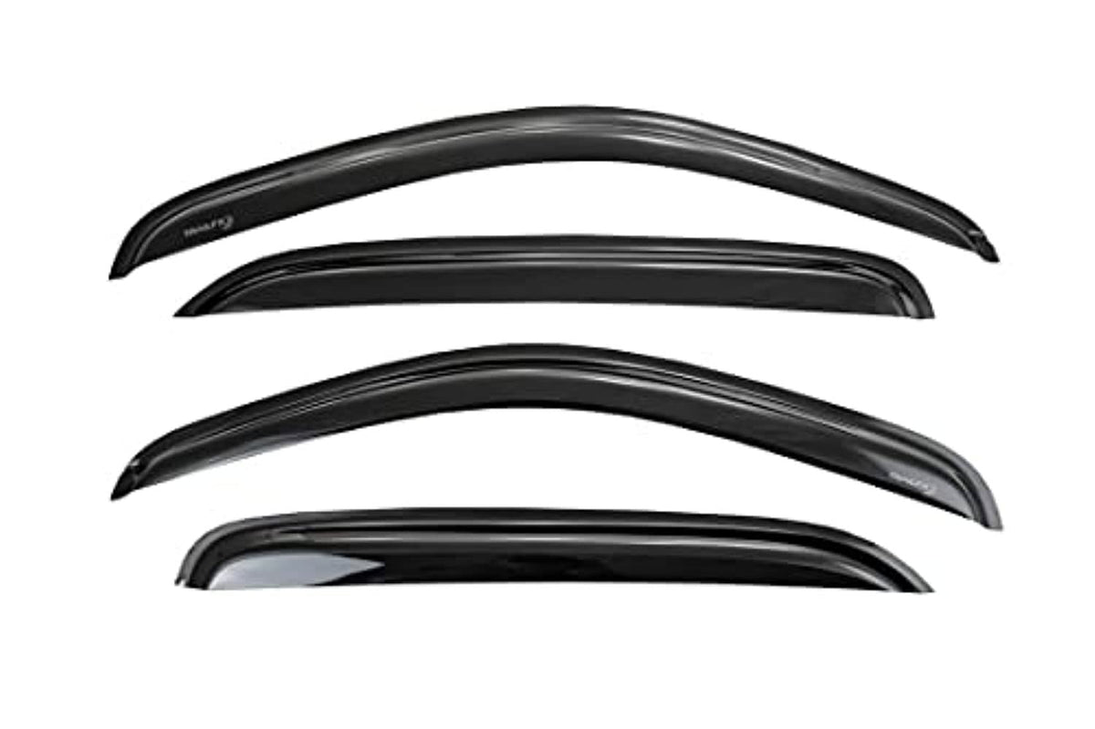 TRAILFX 4806H TrailFX Rainguard Fits Ram 1500 Crew Cab 2019-2024 Low Profile Tape-On Smoked Window Vents Set of 4 Acrylic TrailFX 4806H