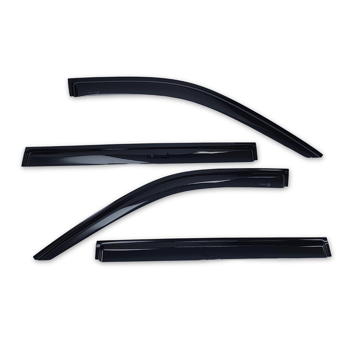 TRAILFX 4716H TrailFX Acrylic Rainguards Fits 2021-2024 Chevrolet Suburban 2021-2024 GMC Yukon XL Low Profile Tape-On Smoke Window Vents Outside Channel Mount Set of 4 Rain Guards TrailFX 4716H