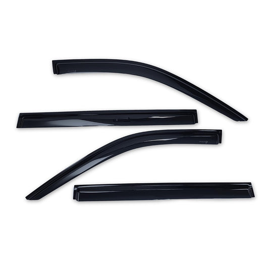 TRAILFX 4716H TrailFX Acrylic Rainguards Fits 2021-2024 Chevrolet Suburban 2021-2024 GMC Yukon XL Low Profile Tape-On Smoke Window Vents Outside Channel Mount Set of 4 Rain Guards TrailFX 4716H