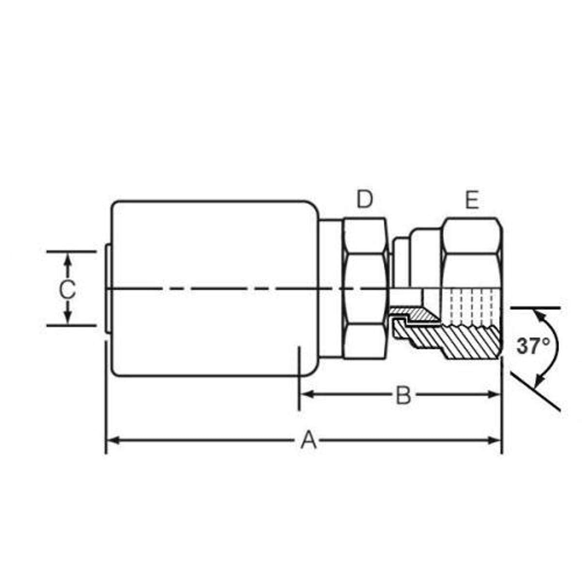 DAYCO 108066 Dayco 108066 COUPLING 37DEG 5FJ-4SB