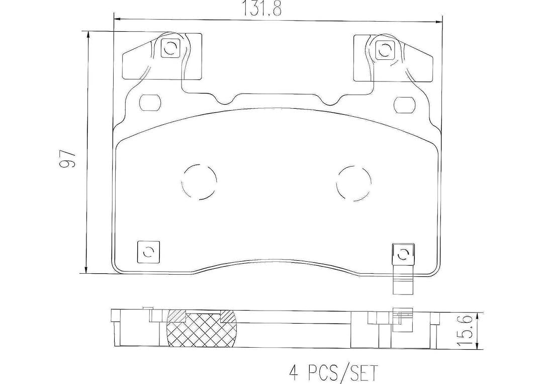 BREMBO P10064N Brembo P10064N Premium Ceramic Front Disc Brake Pad Set CADILLAC/CHEVROLET OE# 22907156
