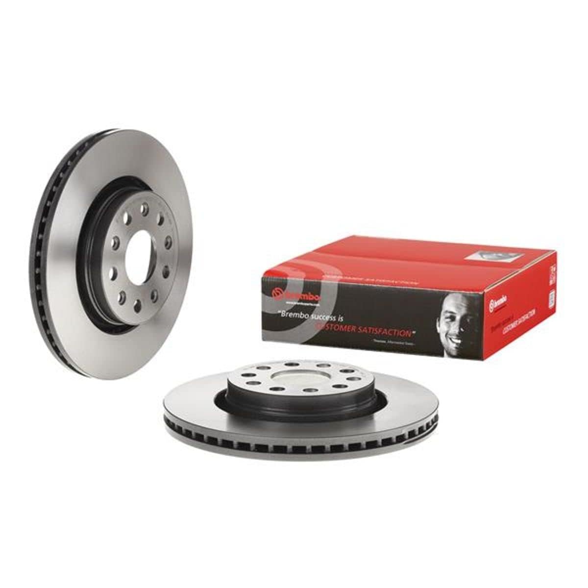 BREMBO 09E12711C02 Brembo 09.E127.11 UV Coated vented Front Brake Rotor JEEP OE# 68250085AA