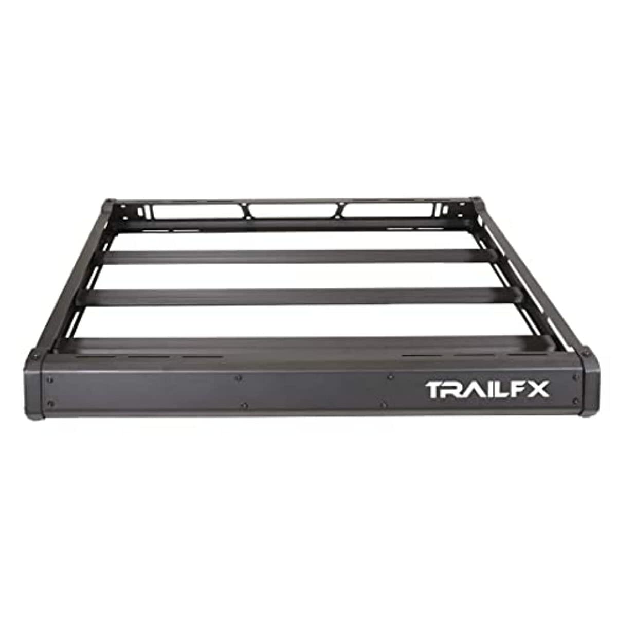 TRAILFX JRB001T Heavy-Duty Aluminum Roof Basket Cargo Carrier for Wrangler JL & Gladiator Direct Fit No Drill Application