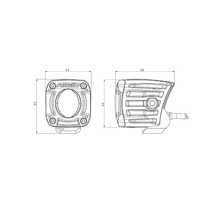 Rigid Industries 491613 Rigid 491613 Revolve Pod with Amber Backlight Pair
