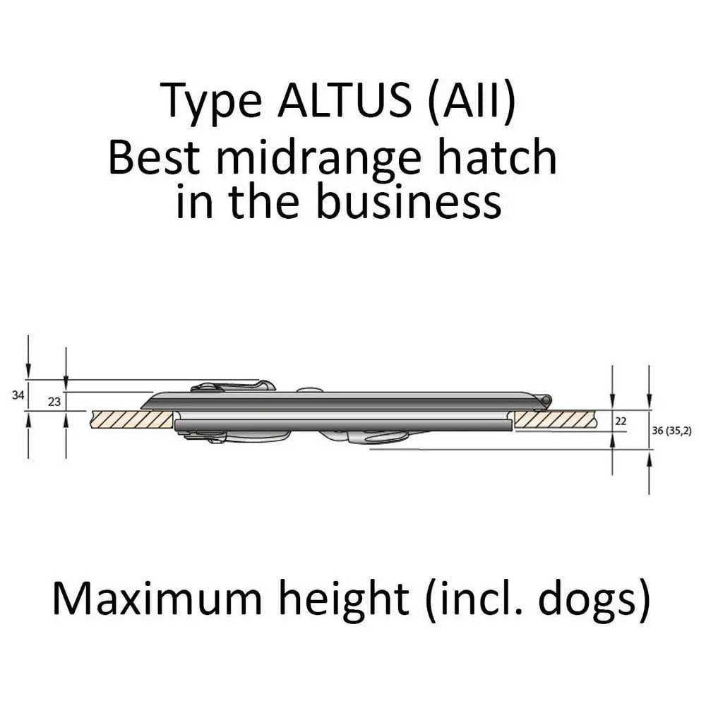 VETUS ALT6363SL Vetus ALT6363SL ALTUS ESCAPE HATCH24.7'X24.7'SLVR
