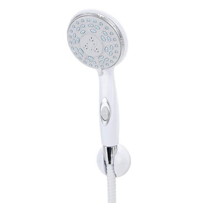 CAMCO 43711 Camco RV Shower Head - Features Convenient On/Off Switch & 5 Different Spray Patterns - Designed to Conserve Potable Water - Simple to Clean w/Rubber Spray Tips - White (43711)