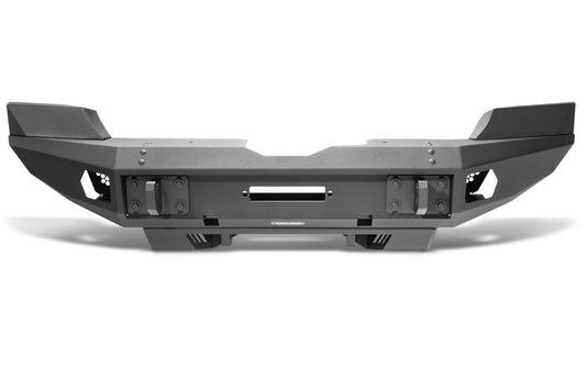 GO RHINO 230216T RealTruck Trailine Full Width Front Bumper | Winch Ready, Steel, Textured Black | 230216T | Fits 2018-2025 Jeep Wrangler JL/JLU; 2020-2025 Jeep Gladiator JT