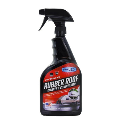 WALEX WALRR32 Walex RV Rubber Roof Cleaner/Conditioner - Removes Dirt, Road Grime, Tree Sap, Bird Droppings & More, Conditions RV Roof After Application; Great for RVs, Campers, Motorhomes, & Trailers, 32 oz