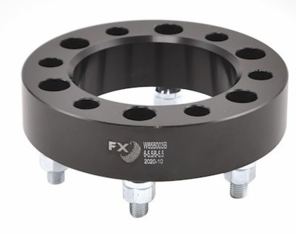 TRAILFX W655003N TrailFX Wheels W655003N Wheel Spacer Set of 2 – 1.5 Inch Thickness, 6x139.7 mm (6x5.50 in) Bolt Pattern, 108 mm Hub Size, Black Anodized 6061-T6 Aluminum with 12 Open End Conical Seat Lug Nuts