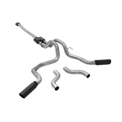Flowmaster 817726 Flowmaster 817726 Outlaw Cat-Back Exhaust Kit 3 Inch Stainless Steel 4 Inch Black Ceramic Coat Stainless Tips Compatible with 2015-2020 Ford F-150 2.7L 3.5L 5.0L except Standard Cab Short Bed & Raptor