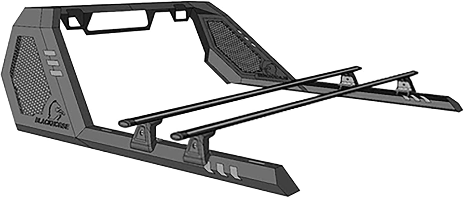 Black Horse Vigor Roll Bar W/Cross Bar Modular Black Compatible with 2020-2026 Jeep Gladiator-VRCB6409B-G