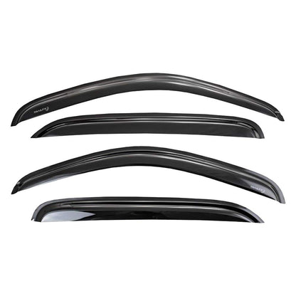 TRAILFX 4953H TrailFX Rainguard Window Vents Fits Ford F-250 Super Duty Crew Cab 1999-2016 Smoked Acrylic Low Profile Tape-On Side Four Piece Window Deflectors TrailFX 4953H