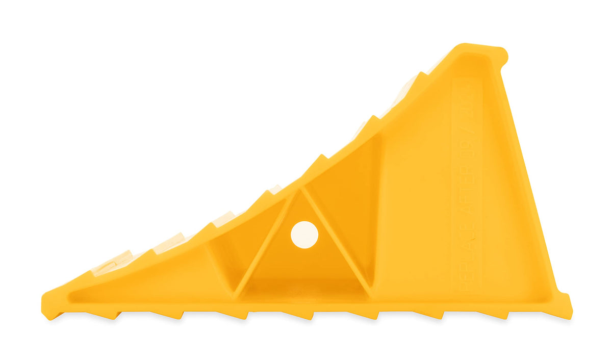 CAMCO 44432 Camco 44432 Wheel Chock Without Rope, Helps Keep Your Trailer or RV in Place (Pack of 1), Yellow
