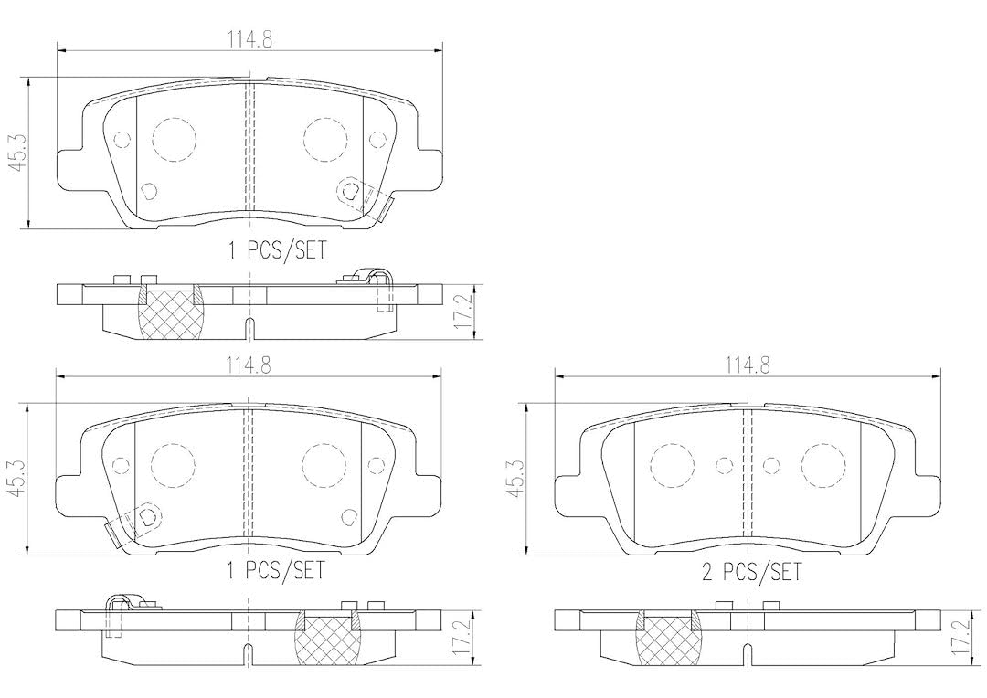 BREMBO P09023N Brembo P09023N Premium Ceramic Rear Disc Brake Pad Set CADILLAC OE# 22857904