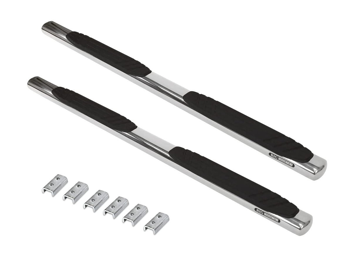 GO RHINO 684404687PS Go Rhino 4" OE Xtreme Sidesteps & Brackets | Stainless Steel, Polished | 684404687PS | Fits 2007-2019 Chevrolet Silverado & GMC Sierra 1500, 2500 HD, 3500 HD Crew Cab (See Description)