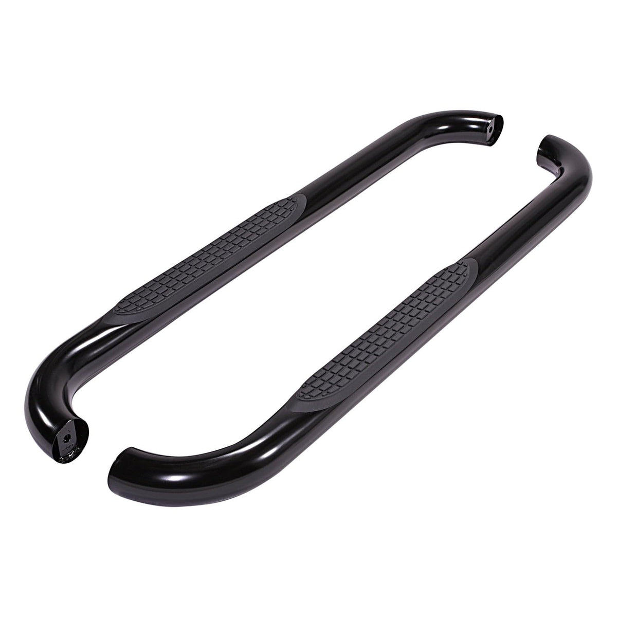 TRAILFX A0061B TrailFX Nerf Bars for Chevrolet Silverado 1500 Standard Cab 2020-202 Black Powder Coated Steel 3 Inch Round Bent Side Steps Slip-Resistant Step Pads Frame Body Mount Set of 2 Running Boards