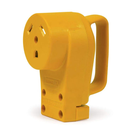 CAMCO 55343 Camco Power Grip Camper/RV 30-Amp Female Replacement Receptacle - Features Power Grip Handle (55343)