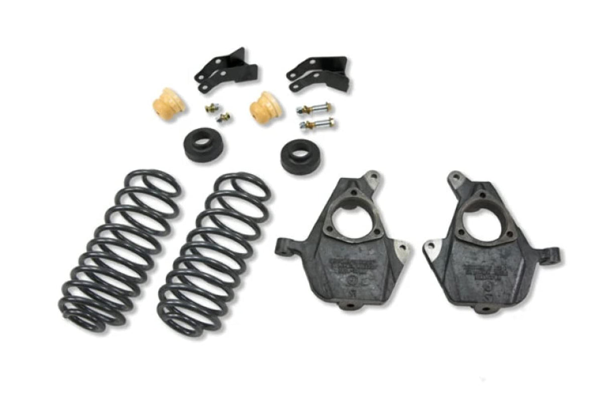 BELLTECH 753 Belltech Lowering Kit, 3 in Front / 4 in Rear, Coil Springs/Hardware/Spindles, Kit