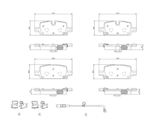 BREMBO P10098N Brembo P10098N DISCBRAKEPADSET NAOCERAMIC