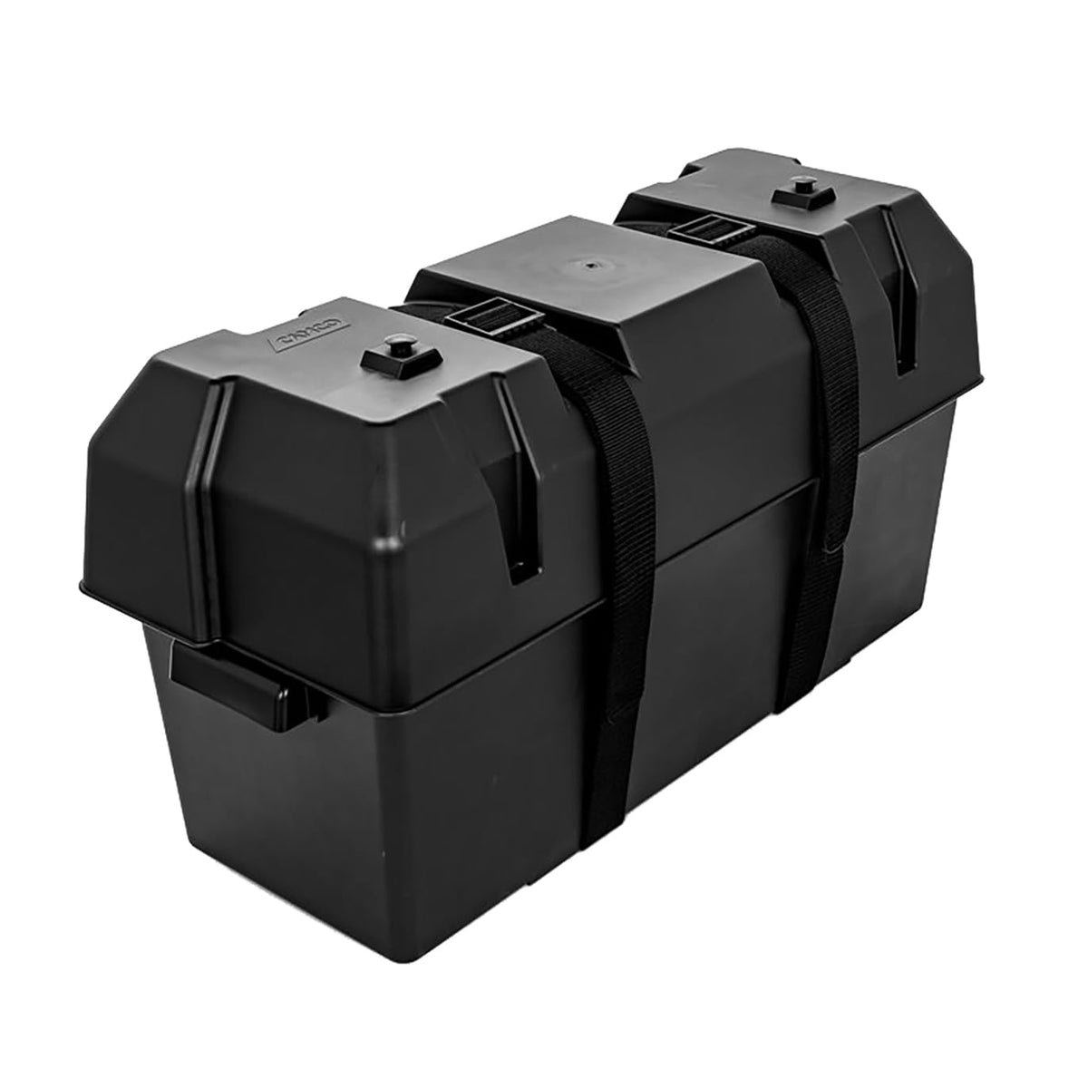CAMCO 55374 Camco Heavy Duty Double Battery Box with Straps and Hardware - Group GC2 – Safely Stores RV, Automotive, and Marine Batteries – Measures Inside 21-1/2" x 7-3/8" x 11-3/16" – (55374)