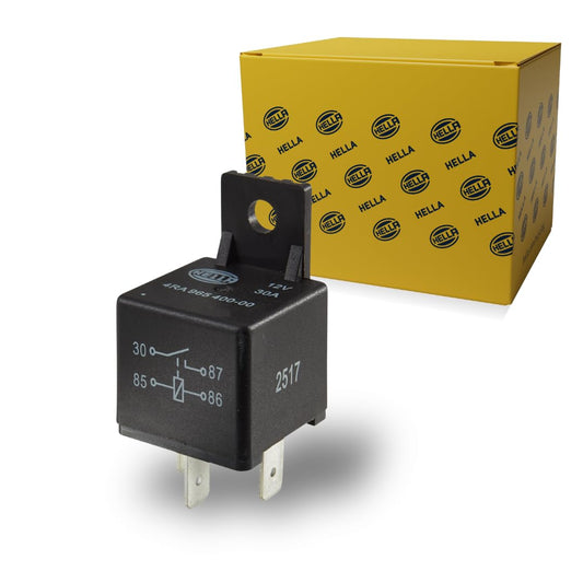 HELLA 965400001 HELLA 4RA 965 400-001 Relay 12V 30A SPST BKT Black
