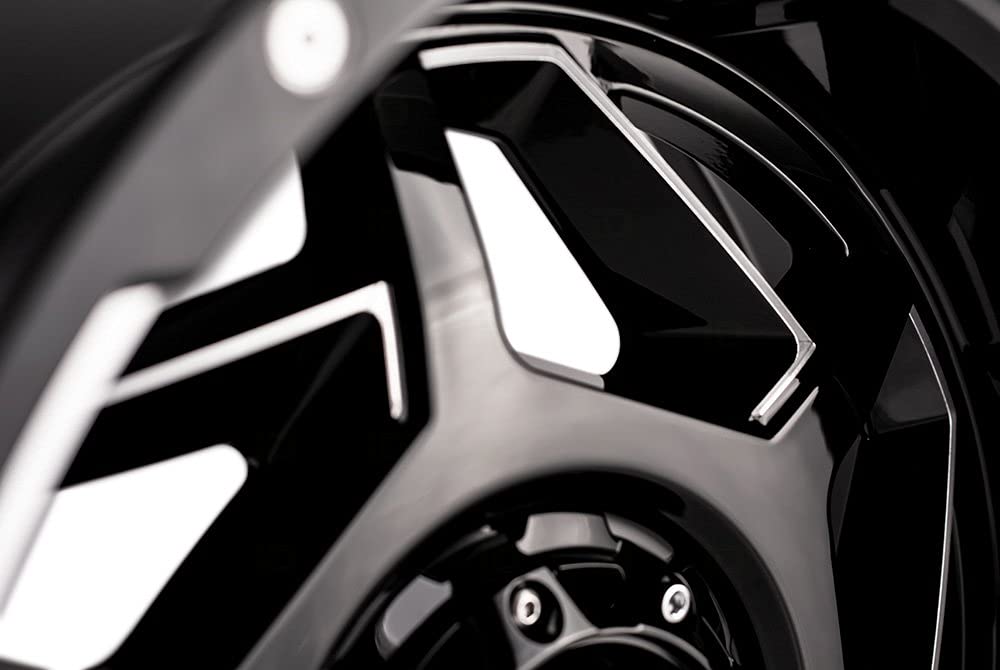 Grid Wheels GD14-20090550M1510 Grid Off-Road GD14 Custom Wheel - 20x9, 15 Offset, 5x150 Bolt Pattern, 110.3mm Hub - Gloss Black with Milled Accents Rim