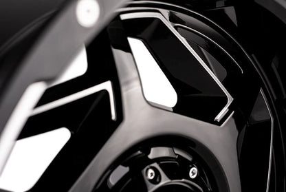 Grid Wheels GD14-20090550M1510 Grid Off-Road GD14 Custom Wheel - 20x9, 15 Offset, 5x150 Bolt Pattern, 110.3mm Hub - Gloss Black with Milled Accents Rim